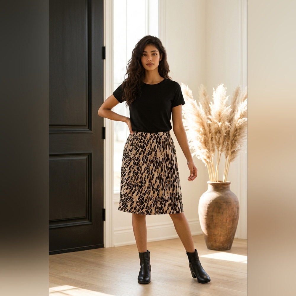 East 5th Leopard Print Skirt